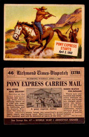 1954 Scoop Newspaper Series 1 Topps Vintage Trading Cards You Pick Singles #1-78 46   Pony Express Starts  - TvMovieCards.com