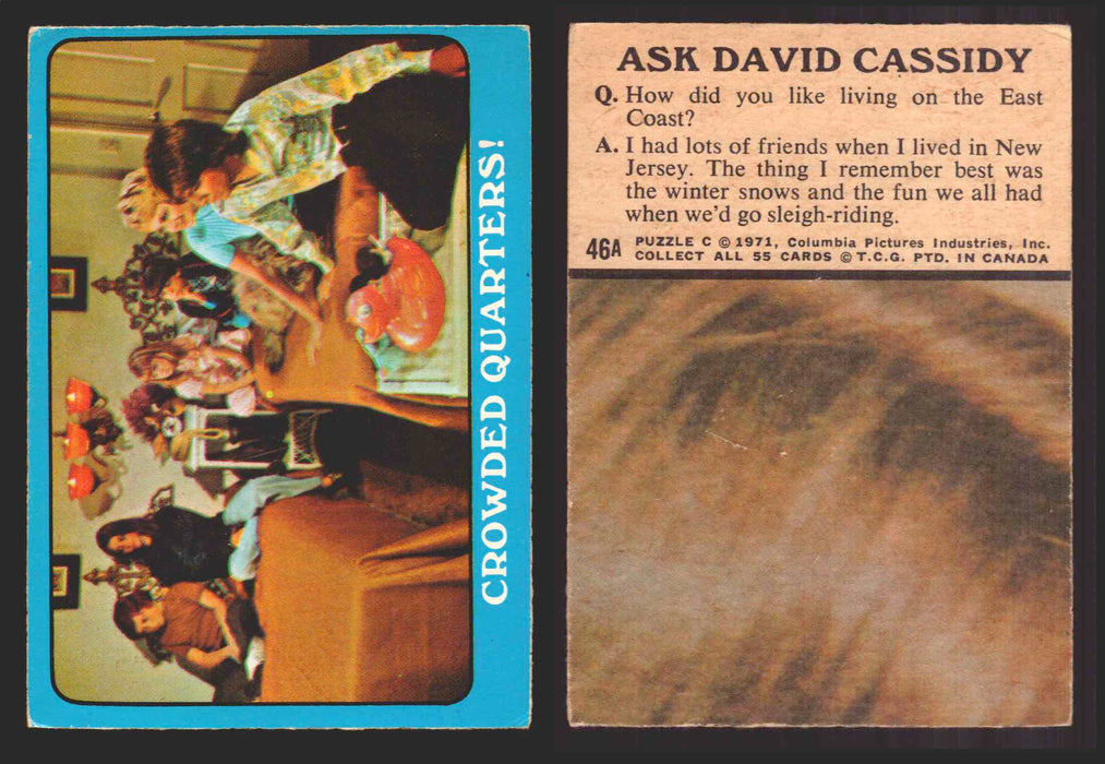 1971 The Partridge Family Series 2 Blue You Pick Single Cards #1-55 O-Pee-Chee 46A  - TvMovieCards.com