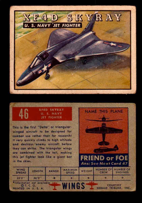 1952 Wings Topps TCG Vintage Trading Cards You Pick Singles #1-100 #46  - TvMovieCards.com