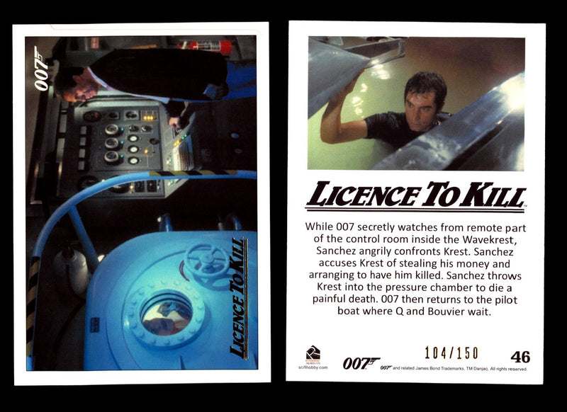 James Bond Classics 2016 Licence To Kill Gold Foil Parallel Card You Pick Single #46  - TvMovieCards.com