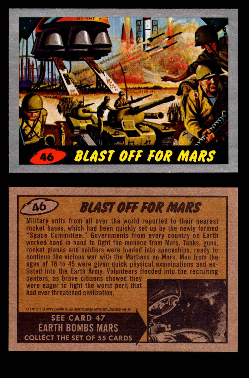 2012 Mars Attacks Silver Parallel You Pick Single Trading Card #1-55 Topps #46  - TvMovieCards.com