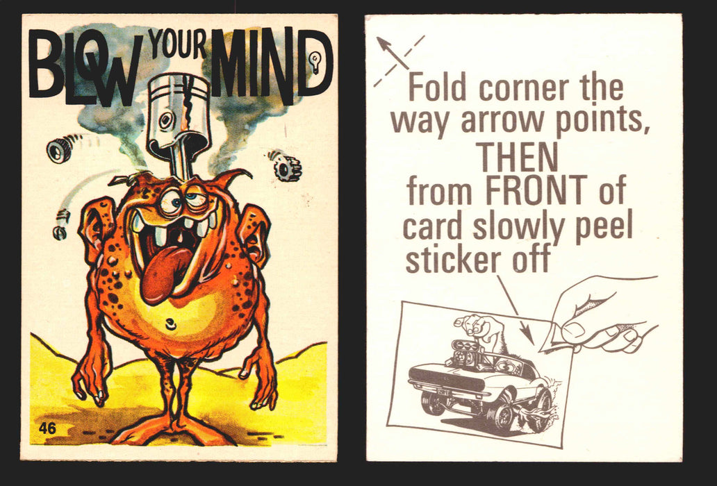 Fabulous Odd Rods Vintage Sticker Cards 1973 #1-#66 You Pick Singles #46 Blow Your Mind  - TvMovieCards.com