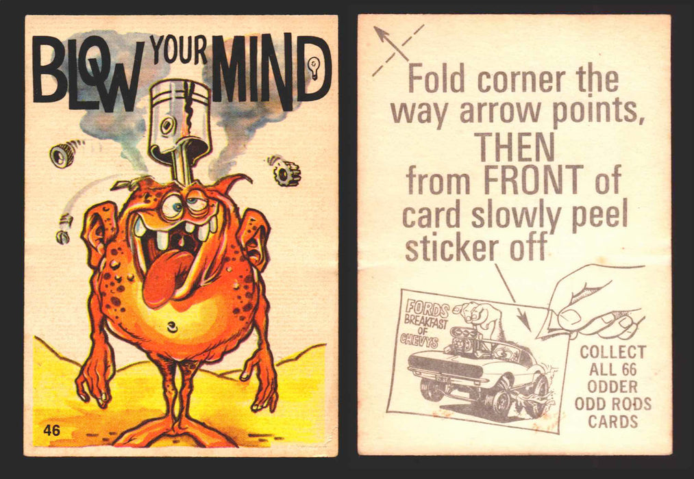 1970 Odder Odd Rods Donruss Vintage Trading Cards #1-66 You Pick Singles 46   Blow Your Mind  - TvMovieCards.com