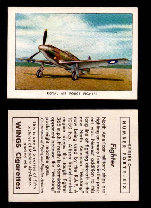 1942 Modern American Airplanes Series C Vintage Trading Cards Pick Singles #1-50 46	 	Royal Air Force Fighter  - TvMovieCards.com