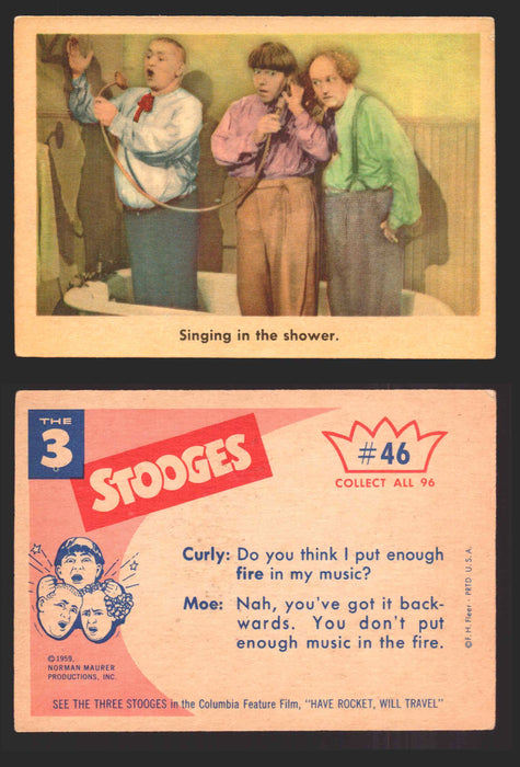 1959 Three 3 Stooges Fleer Vintage Trading Cards You Pick Singles #1-96 #46  - TvMovieCards.com