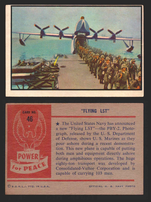 1954 Power For Peace Vintage Trading Cards You Pick Singles #1-96 46   "Flying LST"  - TvMovieCards.com