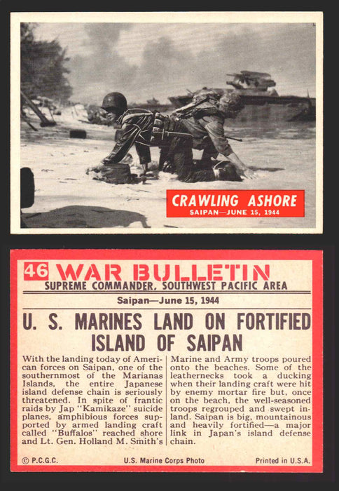 1965 War Bulletin Philadelphia Gum Vintage Trading Cards You Pick Singles #1-88 46   Crawling Ashore  - TvMovieCards.com