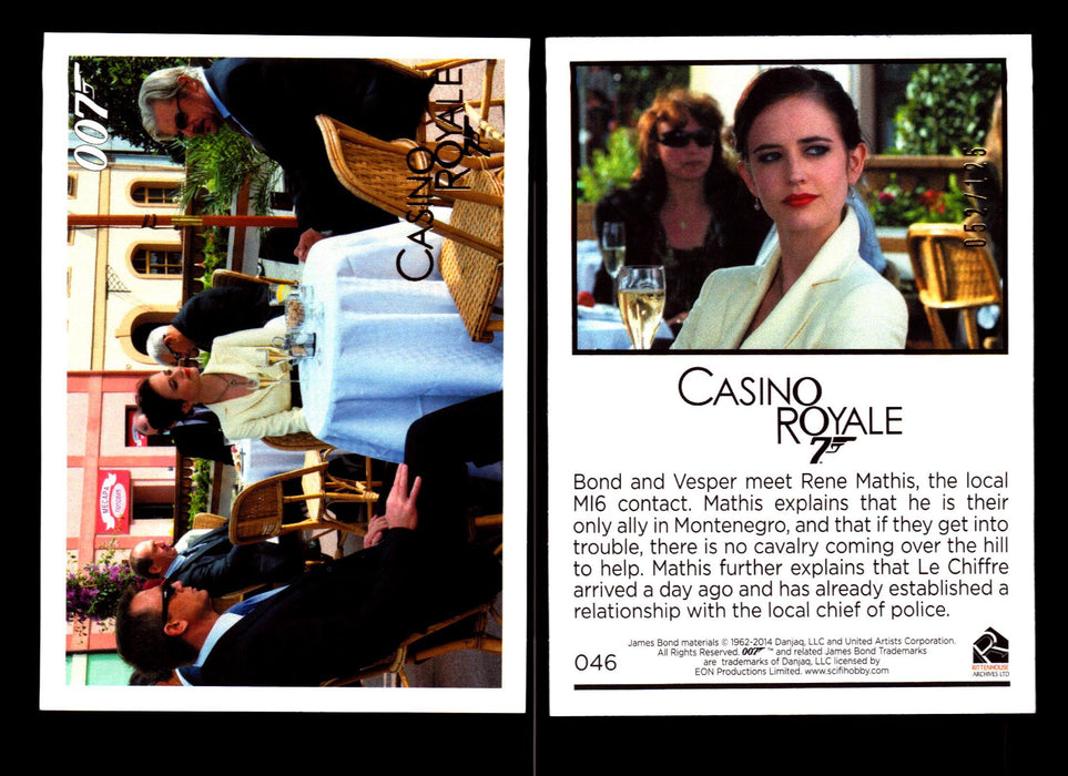 James Bond Archives 2014 Casino Royal Gold Parallel Card You Pick Number #46  - TvMovieCards.com