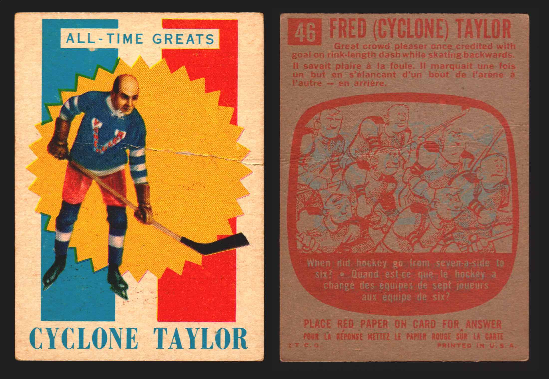 1960-61 Topps Hockey NHL Trading Card You Pick Single Cards #1