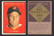 1961 Topps Baseball Trading Card You Pick Singles #400-#499 VG/EX #	474 Al Rosen - Cleveland Indians MVP  - TvMovieCards.com