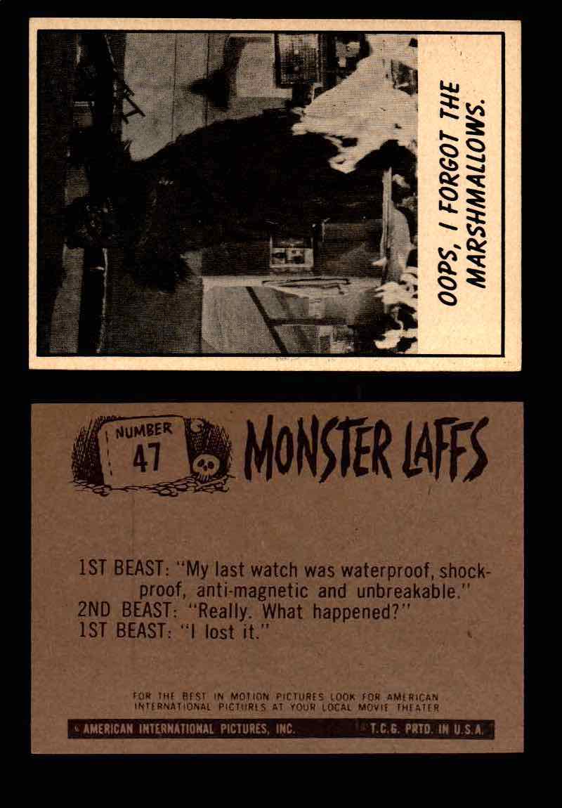 Monster Laffs 1966 Topps Vintage Trading Card You Pick Singles #1-66 #47  - TvMovieCards.com