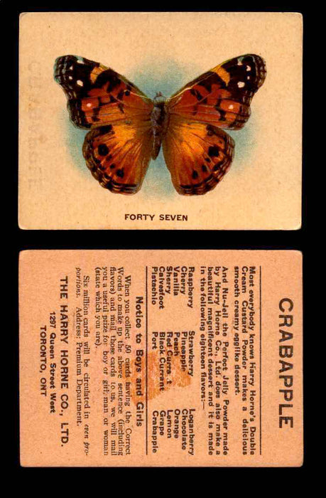 1925 Harry Horne Butterflies FC2 Vintage Trading Cards You Pick Singles #1-50 #47  - TvMovieCards.com