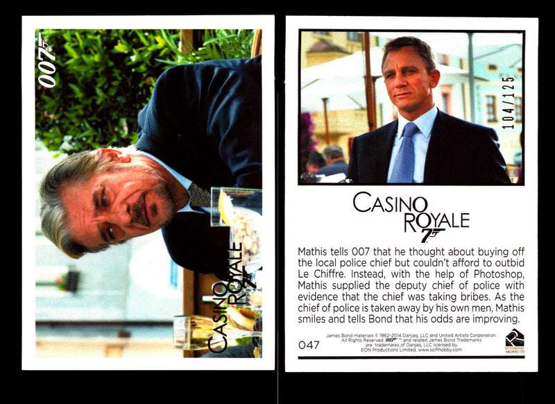 James Bond Archives 2014 Casino Royal Gold Parallel Card You Pick Number #47  - TvMovieCards.com