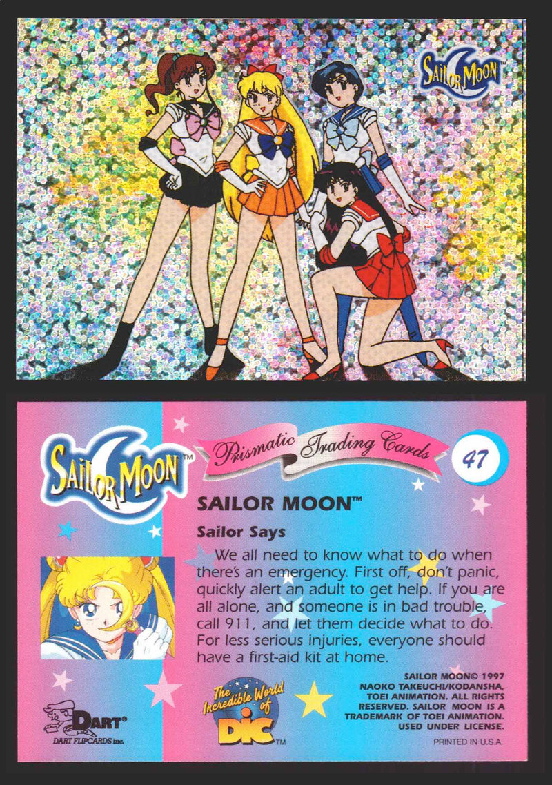 1997 Sailor Moon Prismatic You Pick Trading Card Singles #1-#72 No Cra —