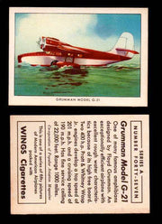 1940 Modern American Airplanes Series A Vintage Trading Cards Pick Singles #1-50 47 Grumman Model G-21  - TvMovieCards.com