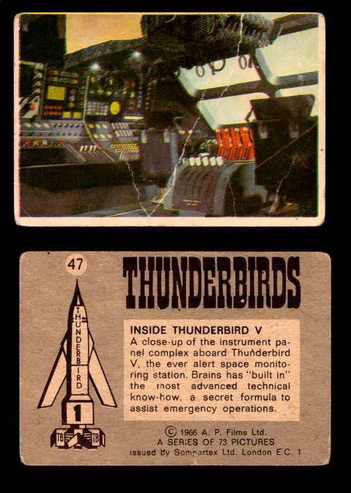 Thunderbirds Vintage Trading Card Singles #1-72 Somportex 1966 #47  - TvMovieCards.com
