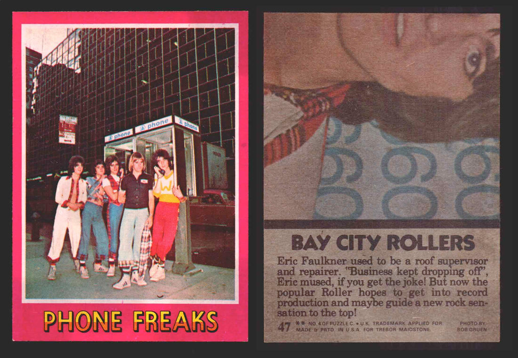 1975 Bay City Rollers Vintage Trading Cards You Pick Singles #1-66 Trebor 47   Phone Freaks  - TvMovieCards.com