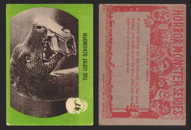 1961 Horror Monsters Series 1 Green Trading Card You Pick Singles #1-66 NuCard #	 47   The Giant Behemoth  - TvMovieCards.com