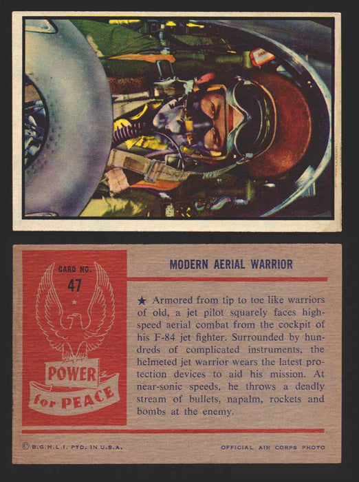 1954 Power For Peace Vintage Trading Cards You Pick Singles #1-96 47   Modern Aerial Warrior  - TvMovieCards.com