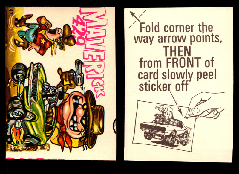 Fabulous Odd Rods Vintage Sticker Cards 1973 #1-#66 You Pick Singles #47   Maverick 429  - TvMovieCards.com