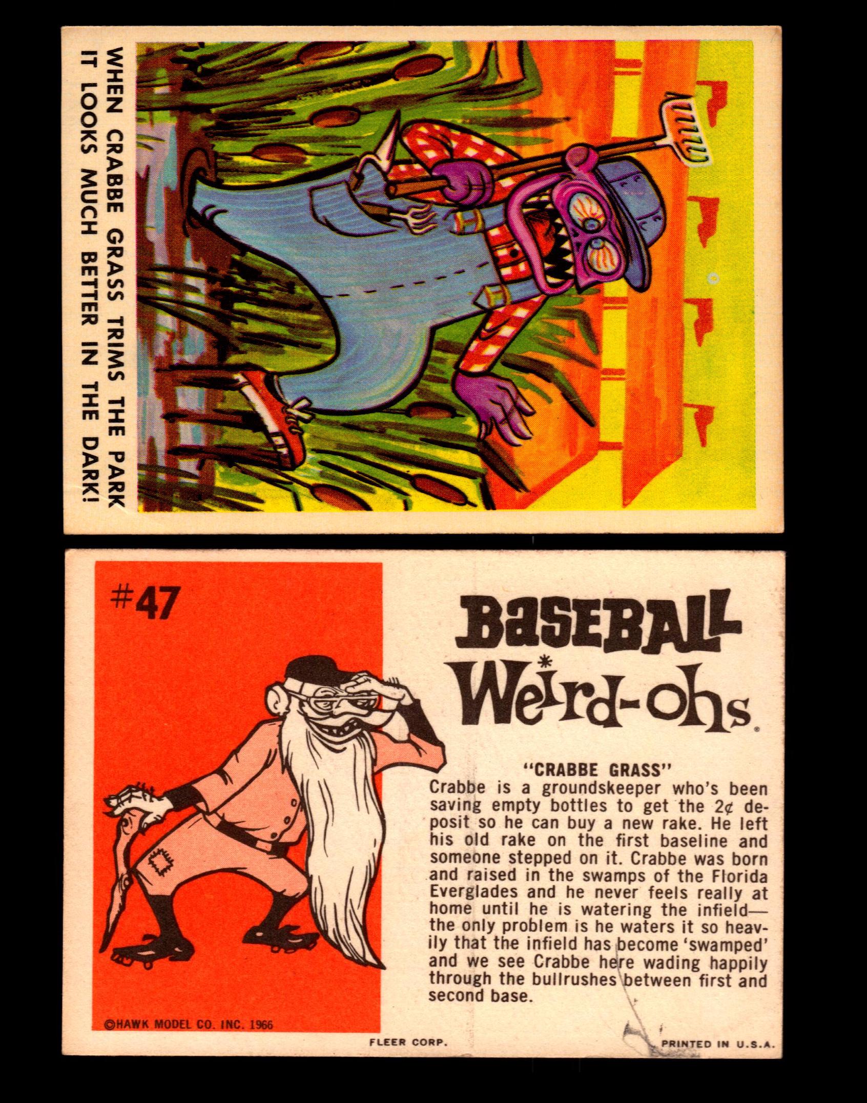 Weird-ohs BaseBall 1966 Fleer Vintage Card You Pick Singles #1-66