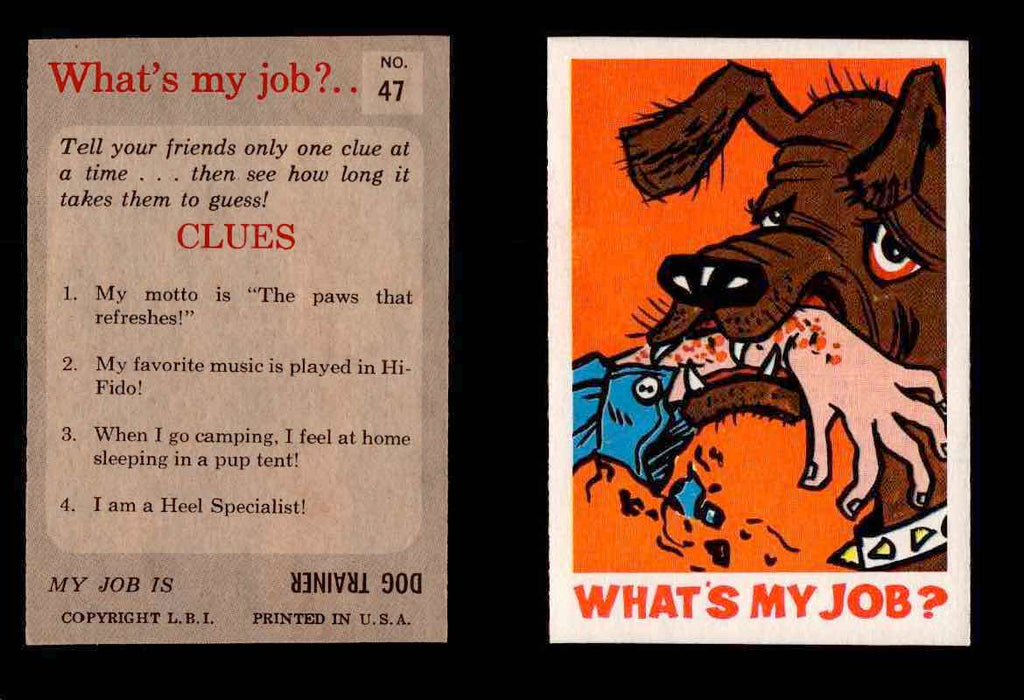 1965 What's my Job? Leaf Vintage Trading Cards You Pick Singles #1-72 #47  - TvMovieCards.com