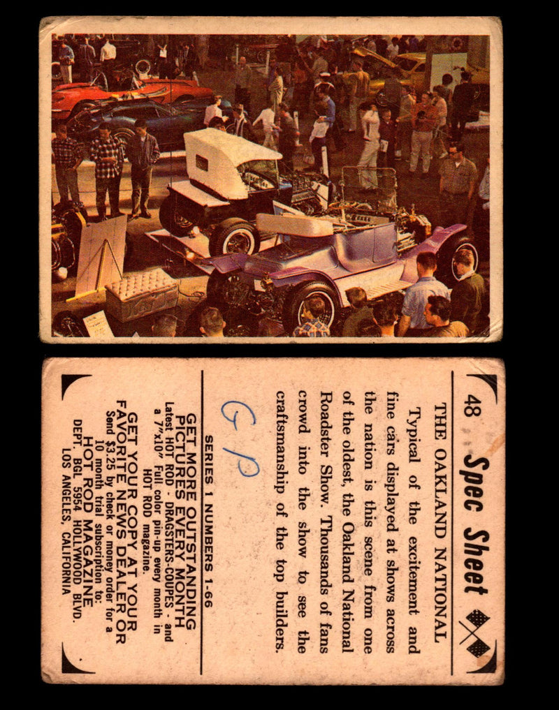 1965 Donruss Spec Sheet Vintage Hot Rods Trading Cards You Pick Singles #1-66   - TvMovieCards.com