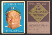 1961 Topps Baseball Trading Card You Pick Singles #400-#499 VG/EX #	480 Roy Campanella - Brooklyn Dodgers MVP  - TvMovieCards.com