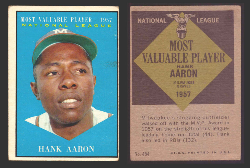 1961 Topps Baseball Trading Card You Pick Singles #400-#499 VG/EX   - TvMovieCards.com
