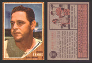 1962 Topps Baseball Trading Card You Pick Singles #400-#499 VG/EX #	485 Pedro Ramos - Cleveland Indians (creased)  - TvMovieCards.com