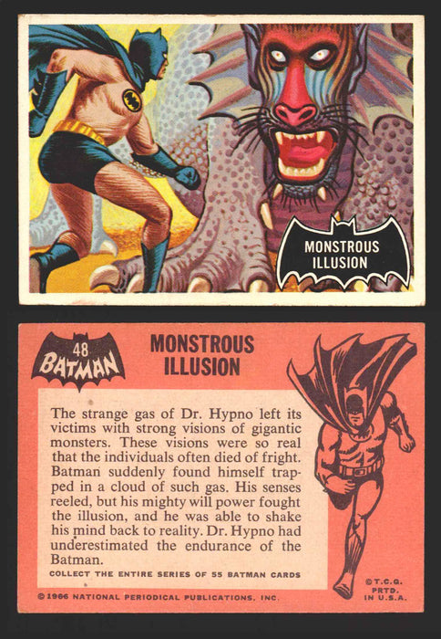 1966 Batman (Black Bat) Vintage Trading Card You Pick Singles #1-55 #	 48   Monstrous Illusion  - TvMovieCards.com