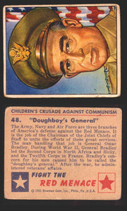 1951 Red Menace Vintage Trading Cards #1-48 You Pick Singles Bowman Gum 48   "Doughboy's General”  - TvMovieCards.com