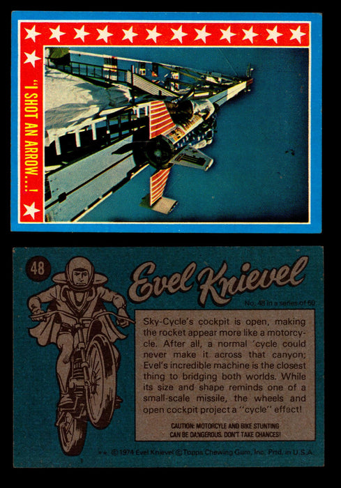 Evel Knievel Topps 1974 Vintage Trading Cards You Pick Singles #1-60 #48  - TvMovieCards.com