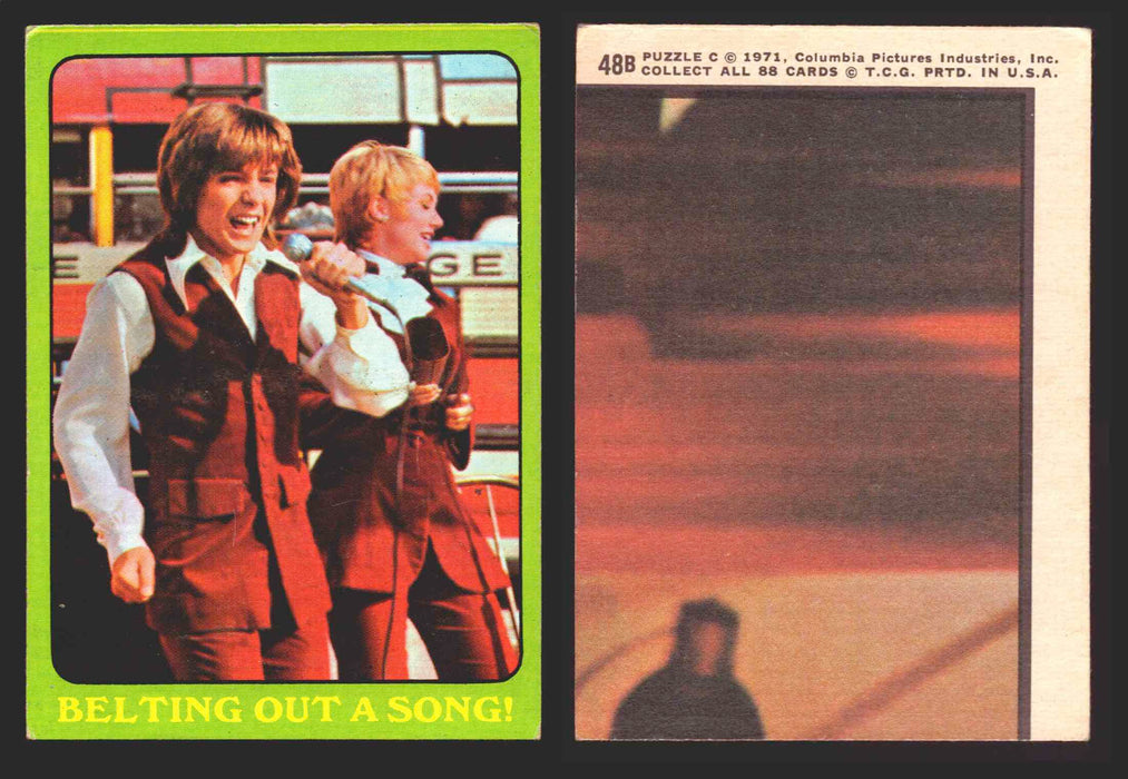 1971 The Partridge Family Series 3 Green You Pick Single Cards #1-88B Topps USA #	48B   Belting Out a Song!  - TvMovieCards.com