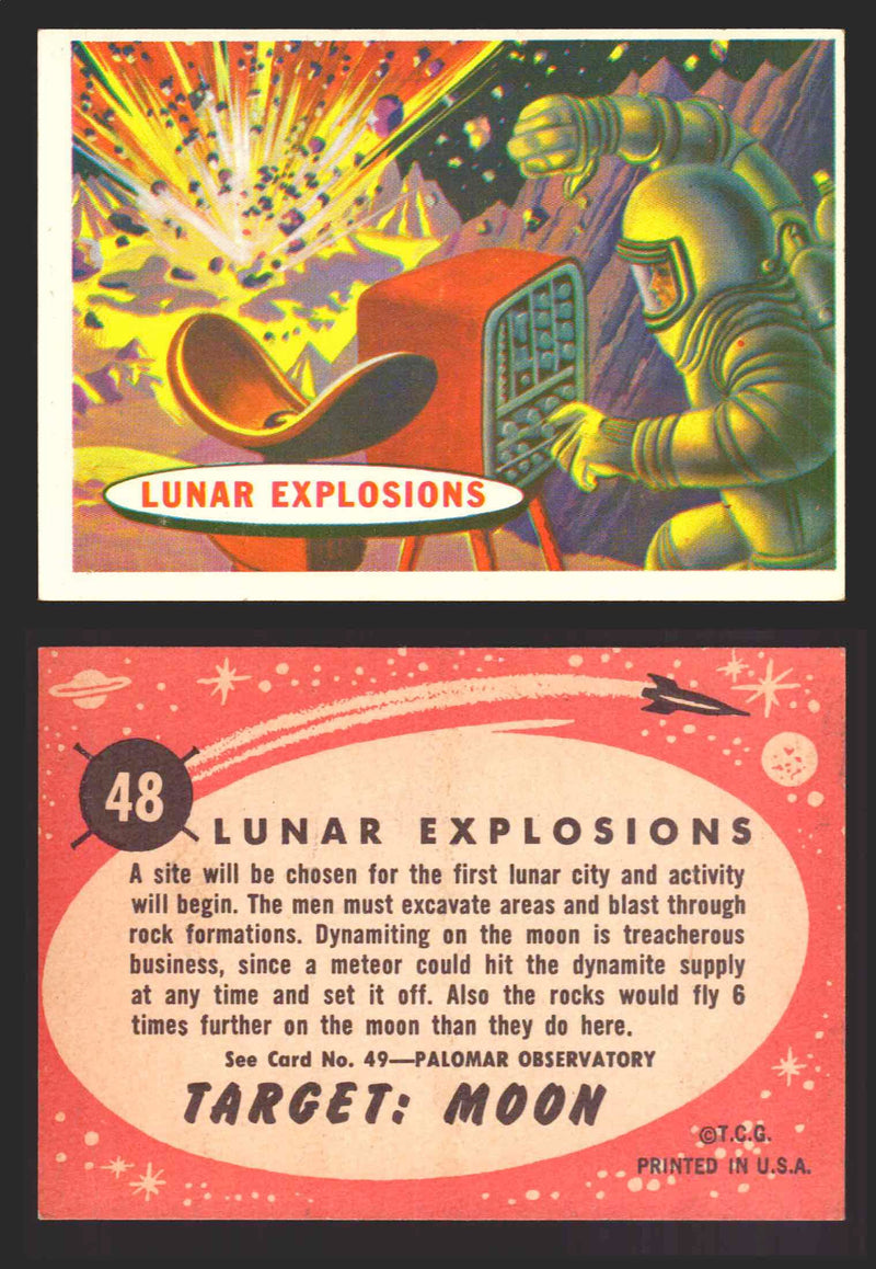 Space Cards Target Moon Cards Topps Trading Cards #1-88 You Pick Singles 48   Lunar Explosions  - TvMovieCards.com