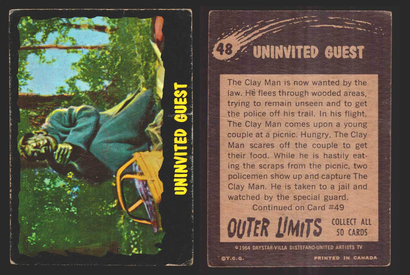 1964 Outer Limits Vintage Trading Cards #1-50 You Pick Singles O-Pee-Chee OPC 48   Uninvited Guest  - TvMovieCards.com