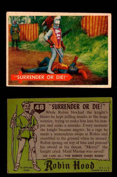 1957 Robin Hood Topps Vintage Trading Cards You Pick Singles #1-60 #48  - TvMovieCards.com