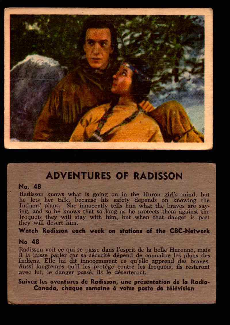 1957 Adventures of Radisson (Tomahawk) TV Vintage Card You Pick Singles #1-50 #48  - TvMovieCards.com