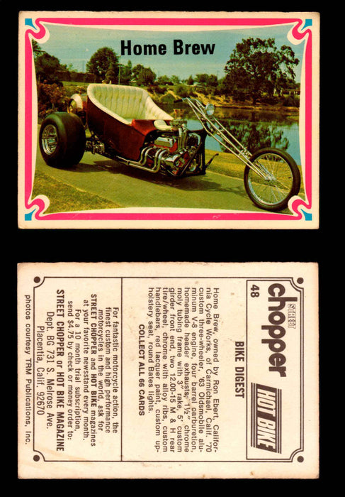 1972 Street Choppers & Hot Bikes Vintage Trading Card You Pick Singles #1-66 #48   Home Brew  - TvMovieCards.com