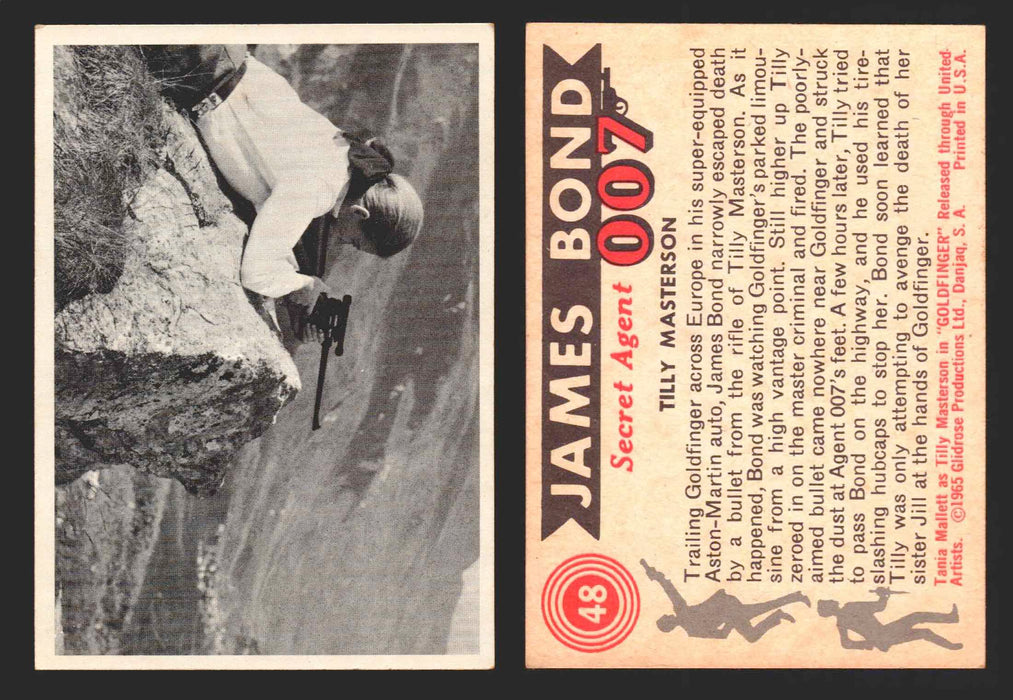 1965 James Bond 007 Glidrose Vintage Trading Cards You Pick Singles #1-66 48   Tilly Masterson  - TvMovieCards.com