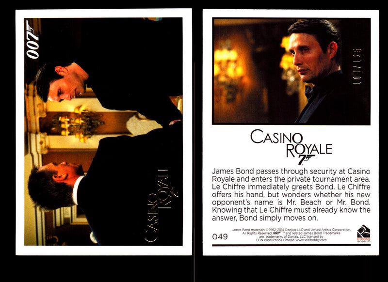 James Bond Archives 2014 Casino Royal Gold Parallel Card You Pick Number #49  - TvMovieCards.com