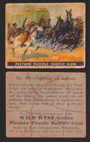 Wild West Series Vintage Trading Card You Pick Singles #1-#49 Gum Inc. 1933 49   Fighting Off Indians  - TvMovieCards.com
