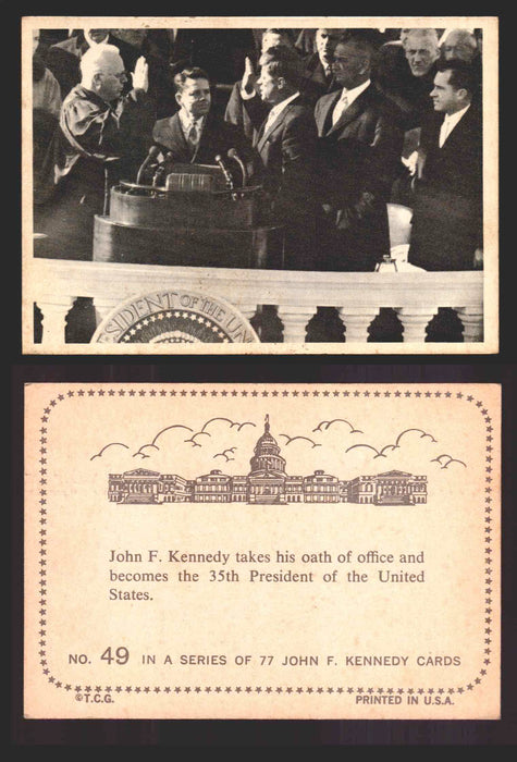 1964 The Story of John F. Kennedy JFK Topps Trading Card You Pick Singles #1-77 #49  - TvMovieCards.com