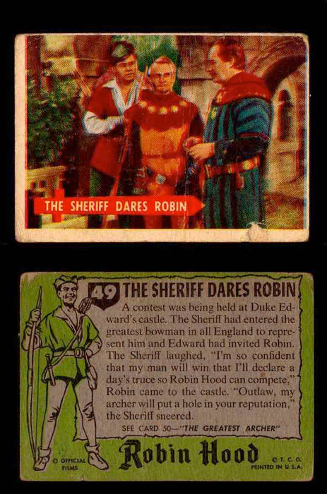 1957 Robin Hood Topps Vintage Trading Cards You Pick Singles #1-60 #49  - TvMovieCards.com