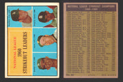 1961 Topps Baseball Trading Card You Pick Singles #1-#99 VG/EX #	49 NL 1960 Strikeout Leaders - Don Drysdale / Sandy Koufax / Sam Jones / Ernie Broglio  - TvMovieCards.com