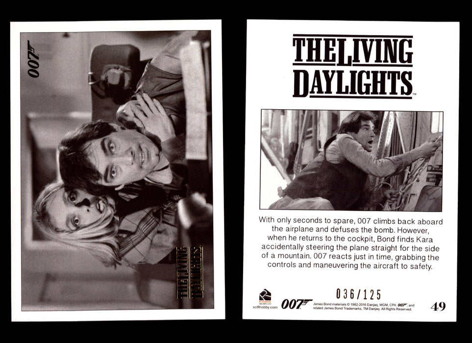 James Bond Archives The Living Daylights Gold Parallel Card You Pick Single 1-55 #49  - TvMovieCards.com