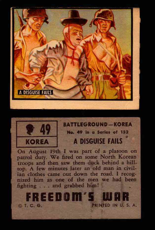 1950 Freedom's War Korea Topps Vintage Trading Cards You Pick Singles #1-100 #49  - TvMovieCards.com