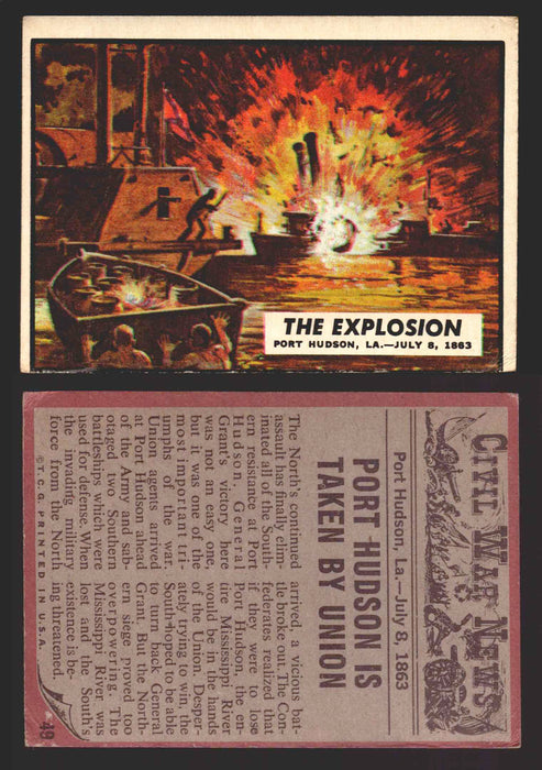 1962 Civil War News Topps TCG Trading Card You Pick Single Cards #1 - 88 49   The Explosion  - TvMovieCards.com