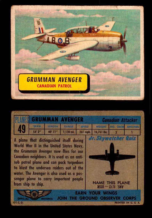 1957 Planes Series I Topps Vintage Card You Pick Singles #1-60 #49  - TvMovieCards.com