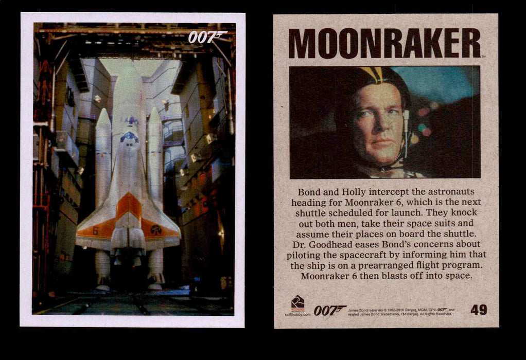 James Bond Archives Spectre Moonraker Movie Throwback U Pick Single Cards #1-61 #49  - TvMovieCards.com